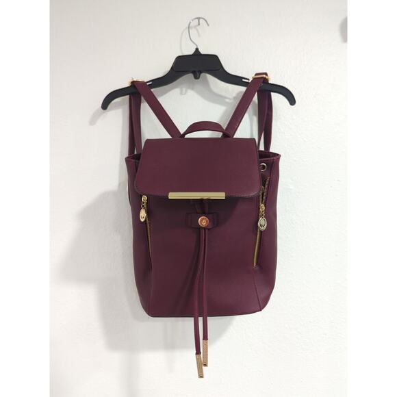 Wink Kangaroo Backpack Handbag Purse Burgundy Drawstring Back To School - Picture 1 of 9
